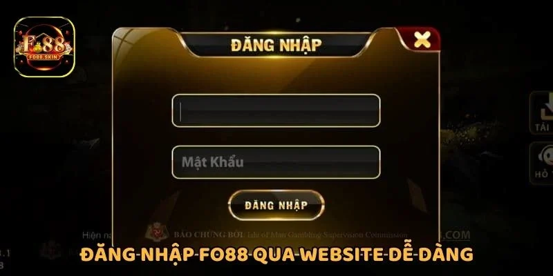 Đăng nhập FO88 qua website dễ dàng