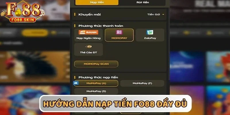 Nạp tiền vào hệ thống bằng ngân hàng chính chủ